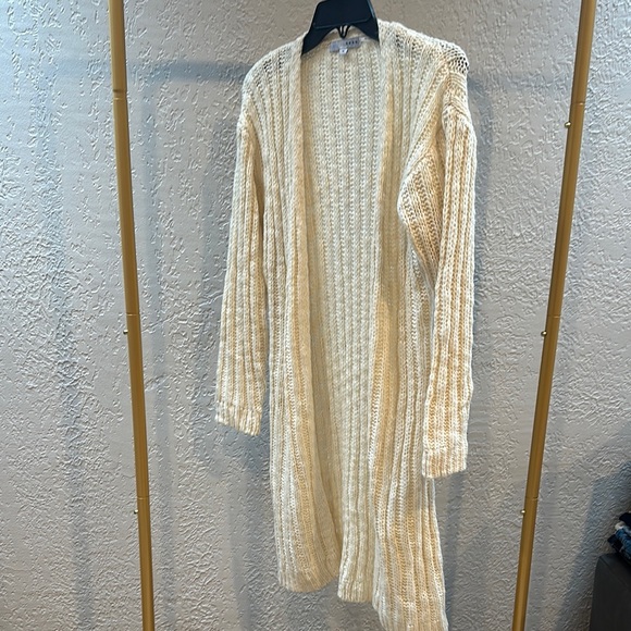 Baltic Born Sweaters - Baltic Born Cream Knit Open Cardigan